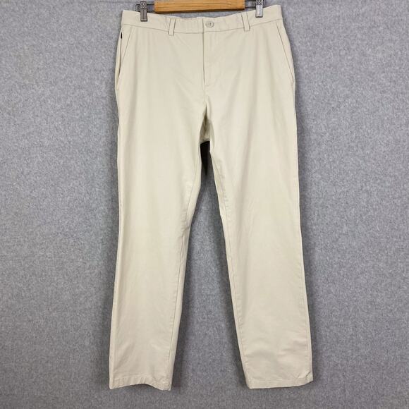 Vineyard Vines Pants Mens 32x30 (Fits 34x30) Khaki On The Go Performance Chino - Picture 1 of 8